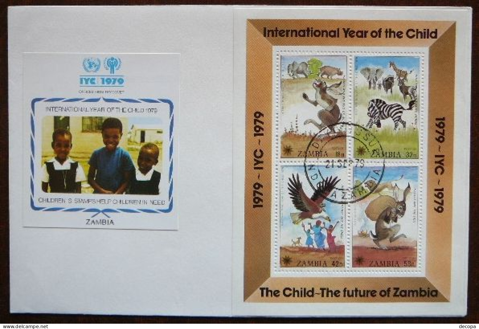 International Year Of The Child    Zambia   -  Zambie        FDC      Mi  BF 5   Yv  BF 5     1979 - Zambia (1965-...)