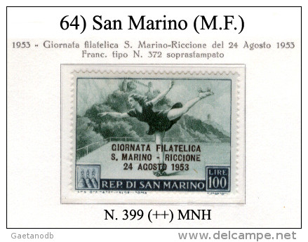 San-Marino-(M.F.)-0064 - 1953 - Sassone: N.399 (++) MNH - Neufs