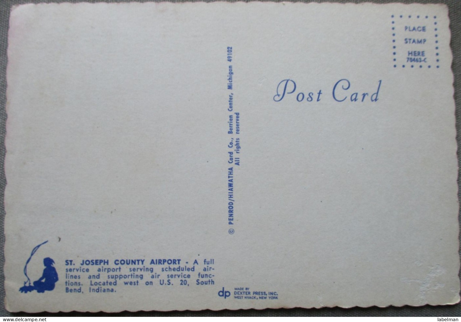 USA UNITED STATES INDIANA SOUTH BEND ST JOSEPH AIRPORT CARD POSTCARD CARTE POSTALE ANSICHTSKARTE CARTOLINA POSTKARTE - Las Vegas