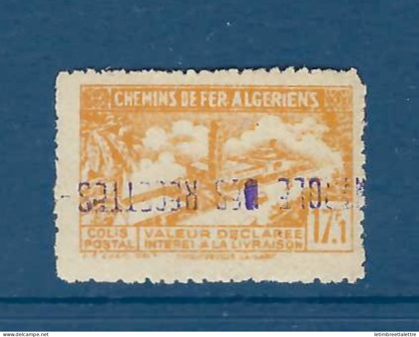 Algérie - Colis Postaux - YT N° 117 D * - Neuf Avec Charnière - Surcharge Renversée - 1943 - Paquetes Postales