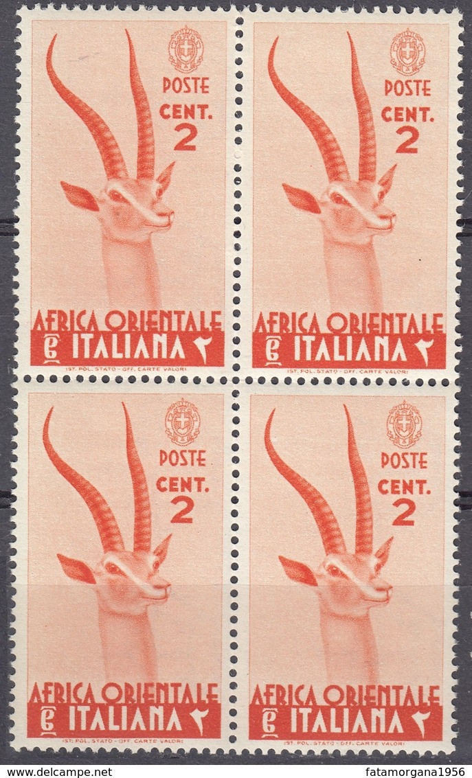 AFRICA ORIENTALE ITALIANA - 1938 - Quartina Nuova MNH Di Yvert 1. - Italienisch Ost-Afrika