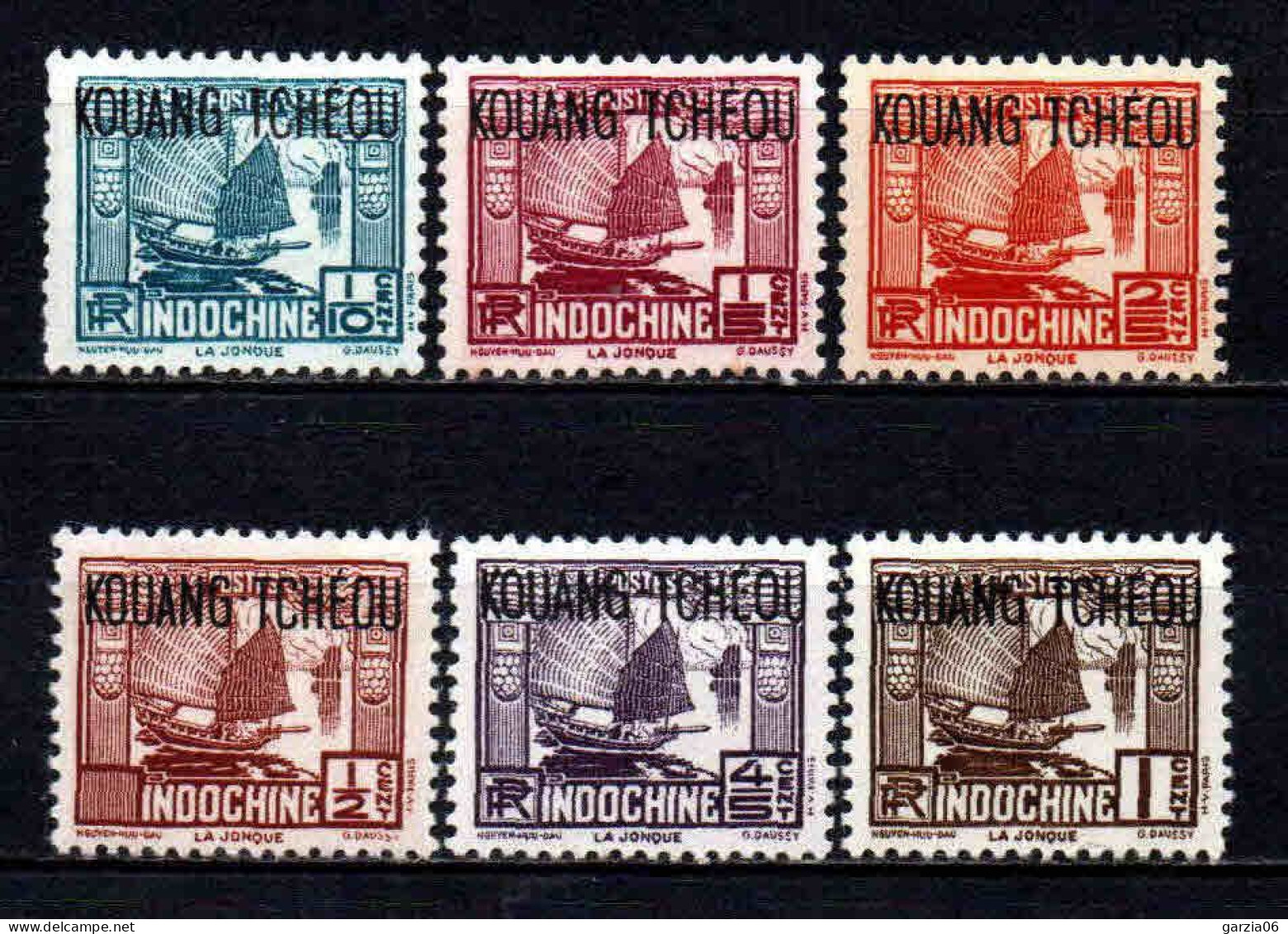 Kouang Tcheou  - 1923 - Tb Indochine Surch     -  N° 97 à 102 - Neufs * - MLH - Nuovi