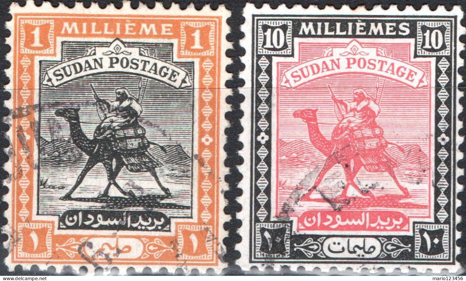 SUDAN BRITANNICO, SUDAN, 1927-1940, FRANCOBOLLI USATI Scott:SD 36,41 - Sudan (...-1951)