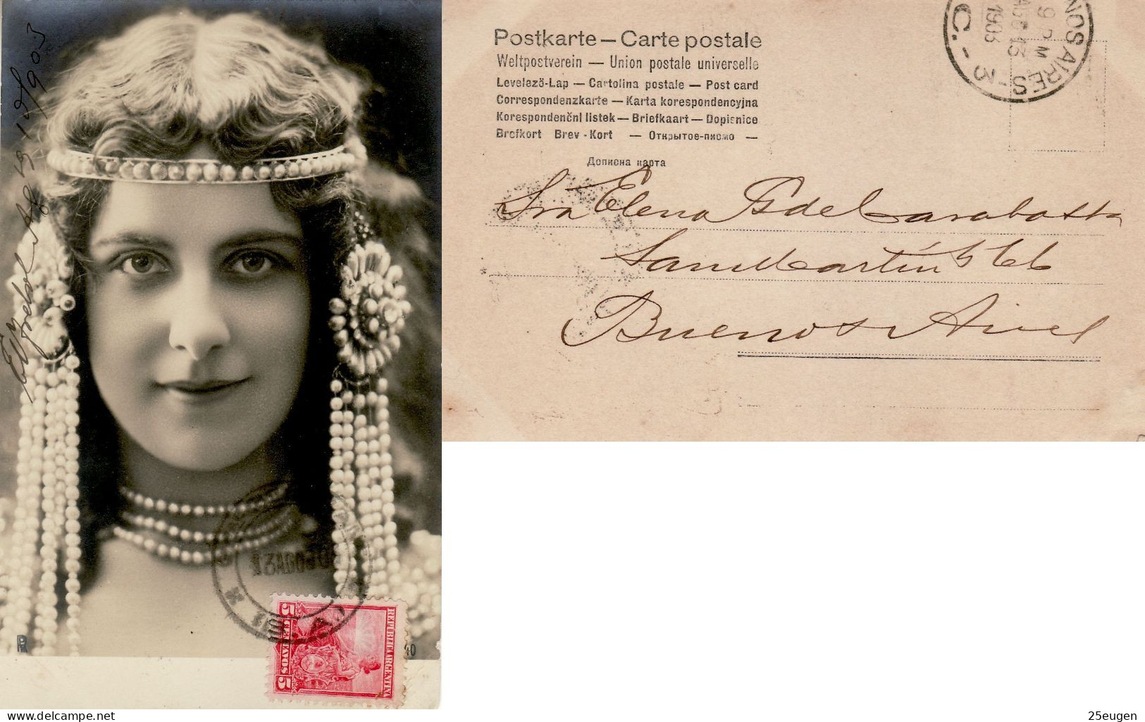 ARGENTINA 1903 POSTCARD SENT TO  BUENOS AIRES - Covers & Documents