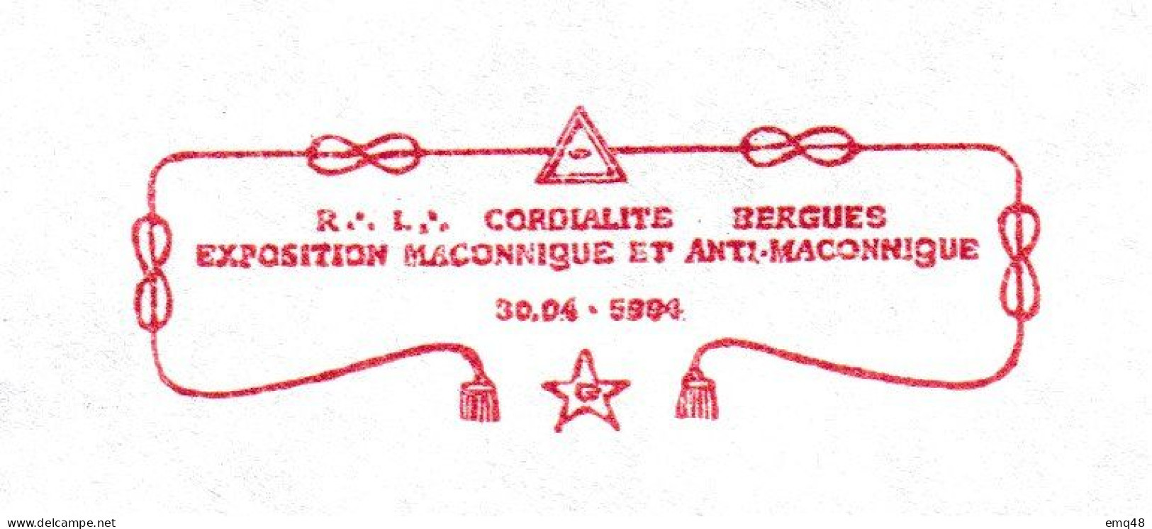 16 - FRANC-MAÇONNERIE (MASONIC) : E.M.Rouge Maçonnique EXPOSITION MACONNIQUE Et ANTIMACONNIQUE (x2) - Francmasonería