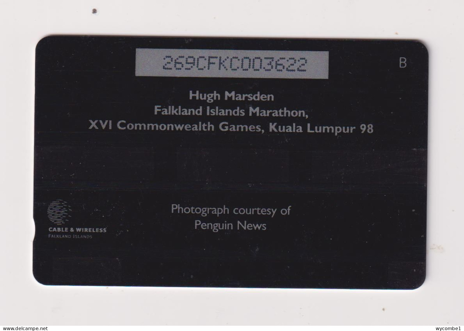 FALKLAND ISLANDS - Marathon Runner Magnetic GPT Phonecard - Islas Malvinas