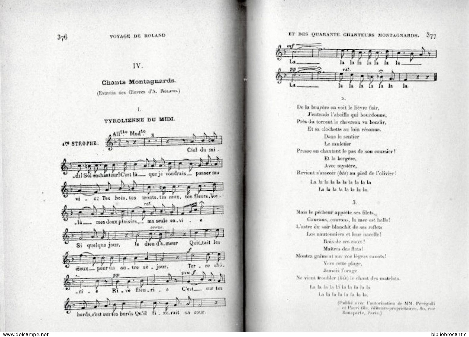 * ALFRED ROLLAND et Les Quarante CHANTEURS MONTAGNARDS * par L'ABBE MENVIELLE/ E.O. 1901