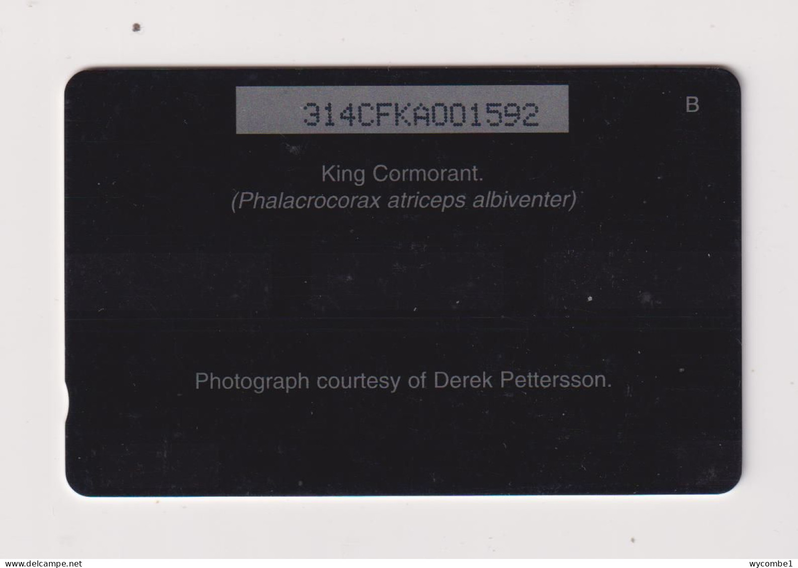 FALKLAND ISLANDS - King Cormorant Magnetic GPT Phonecard - Falkland Islands