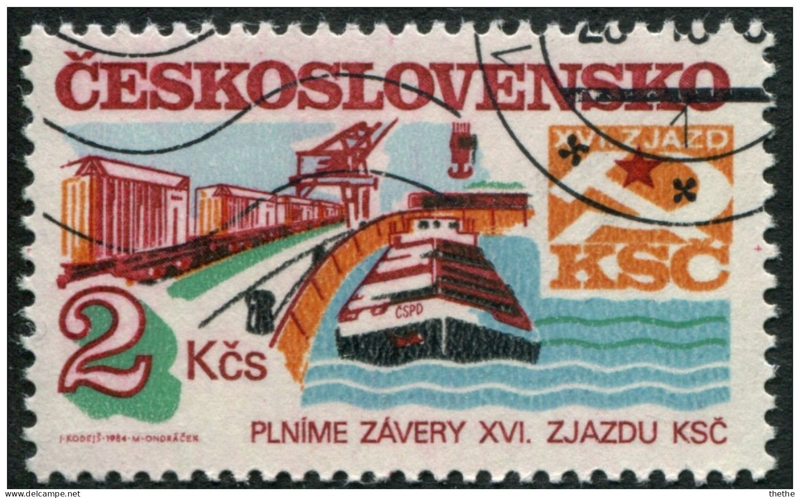 TCHECOSLOVAQUIE - Transports, Port Et Péniche - Used Stamps