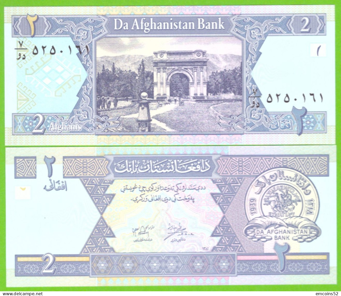 AFGHANISTAN 2 AFGHANIS 2002 P-65a UNC - Afghanistan