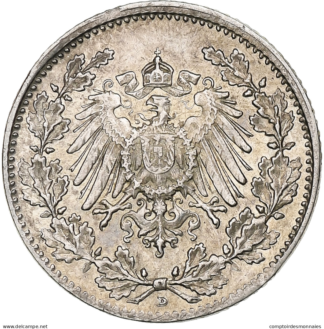 Empire Allemand, 1/2 Mark, 1905, Munich, Argent, SUP, KM:17 - 1/2 Mark