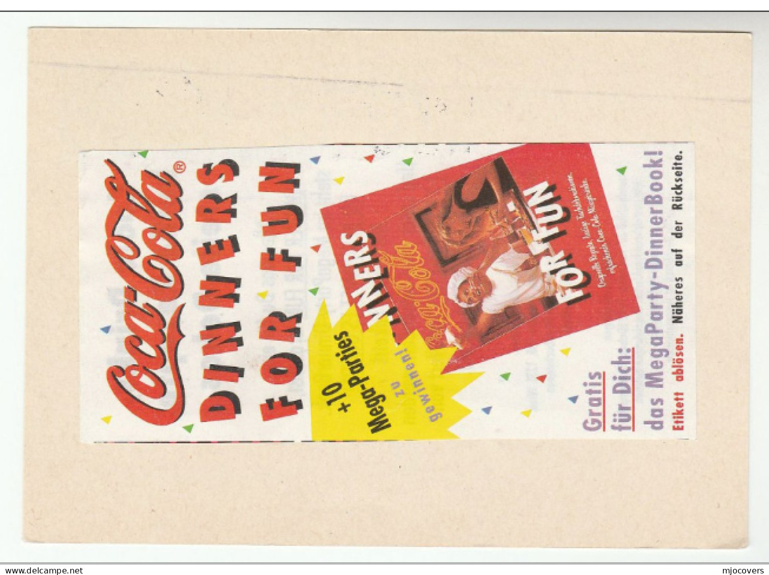 1992 Austria COCA COLA ADVERT LABEL  On Postal STATIONERY CARD Cover Drink Stamps - Brieven En Documenten