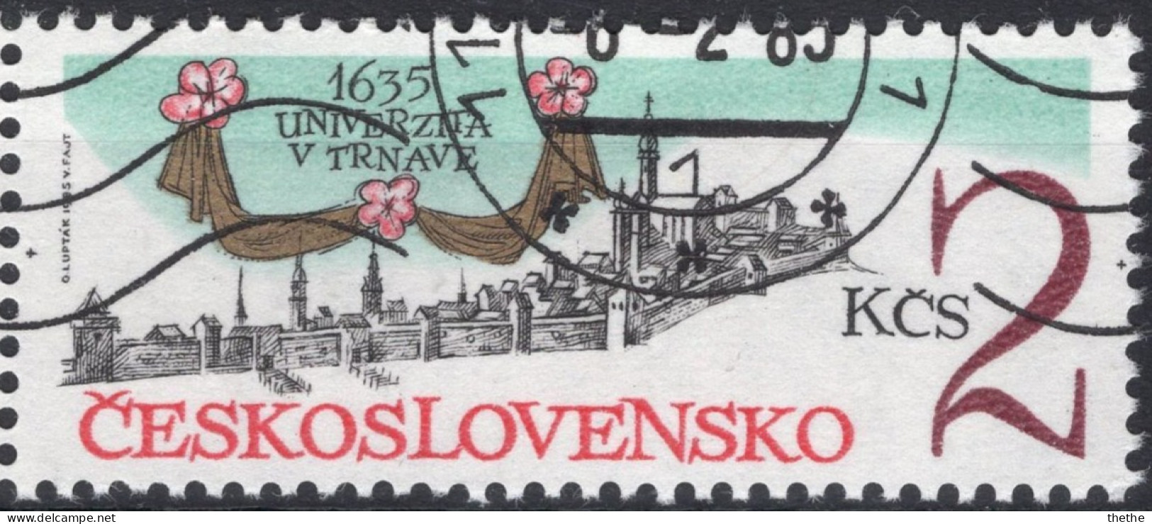 TCHECOSLOVAQUIE - 350e Anniversaire De L'Université De Trnava - Used Stamps