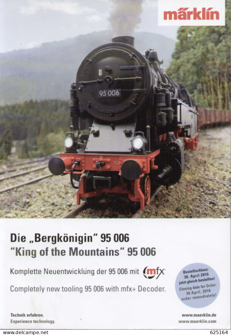 Catalogue MÄRKLIN 2016 Die Bergkönigin 95 006 Mit Decoder - Englisch