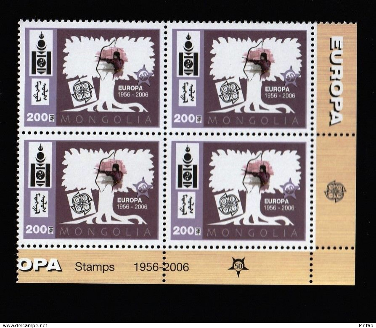 SSCF1000q2- MONGÓLIA 2006- MNH _ 50 ANOS DAS EMISSÕES EUROPA CEPT - 2006