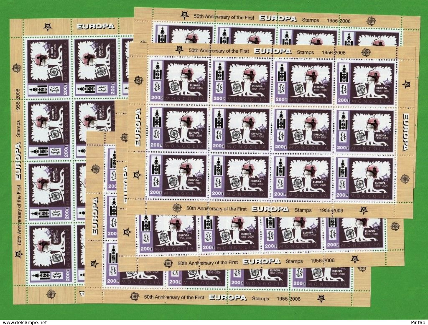 SSCF1000v5- MONGÓLIA 2006- MNH _ 50 ANOS DAS EMISSÕES EUROPA CEPT_ X5 - 2006