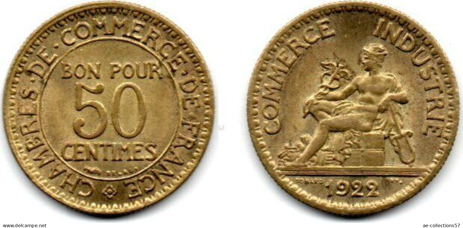 MA 30909 / France - Frankreich 50 Centimes 1922 SPL - 50 Centimes