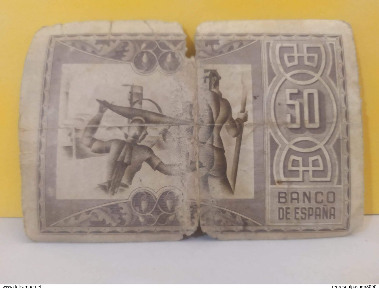 Antiguo Billete Banco De España Bilbao 50 Pesetas Año 1937 - 50 Peseten