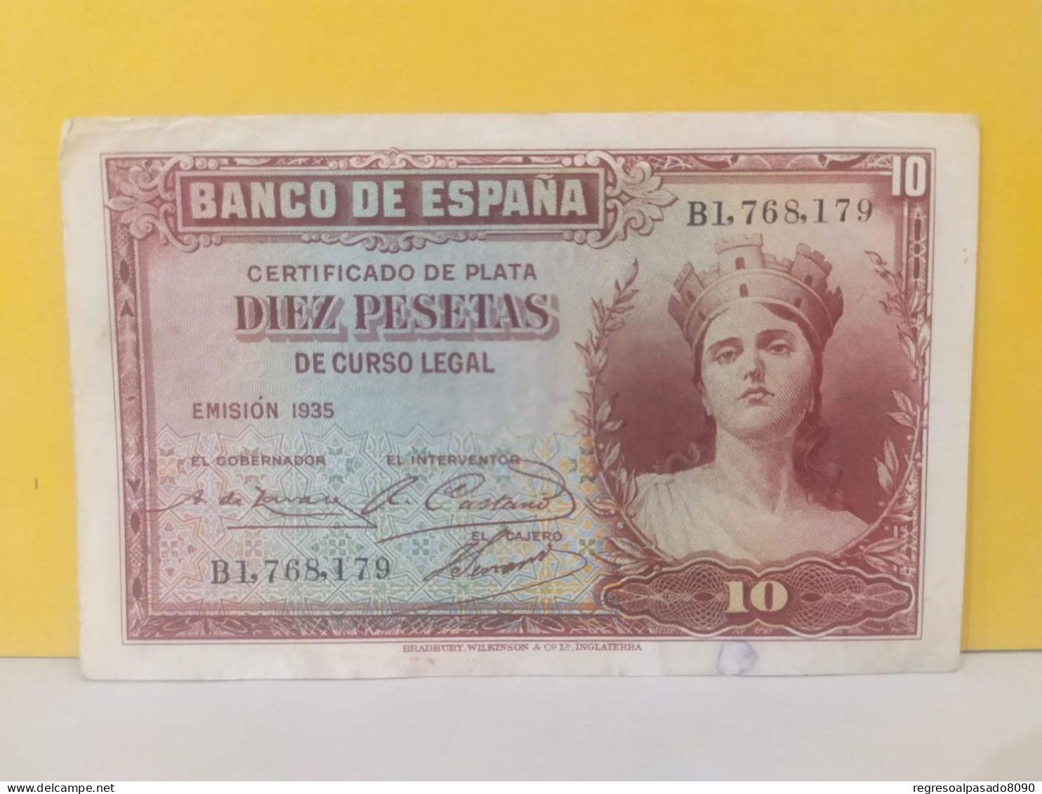 Antiguo Billete De 10 Pesetas Año 1935 - 10 Pesetas