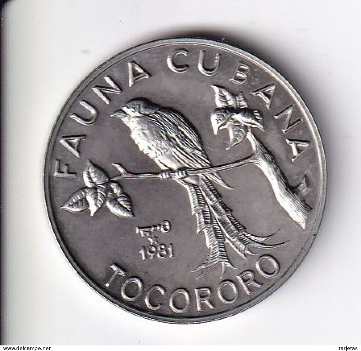 MONEDA DE CUBA DE 1 PESO DEL AÑO 1981 DEL TOCORORO (COIN) (NUEVA - UNC) - Cuba