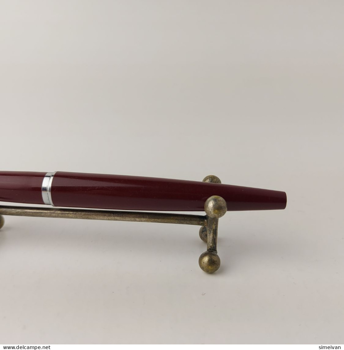 Vintage Fountain Pen Parker 45 Dark Red Chrome Fine Nib Made In England #5481 - Stylos