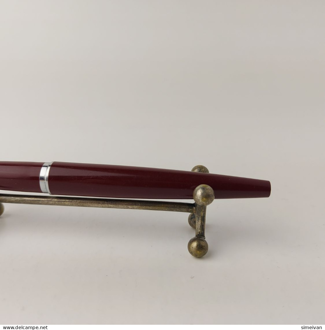 Vintage Fountain Pen Parker 45 Dark Red Chrome Fine Nib Made In England #5481 - Penne