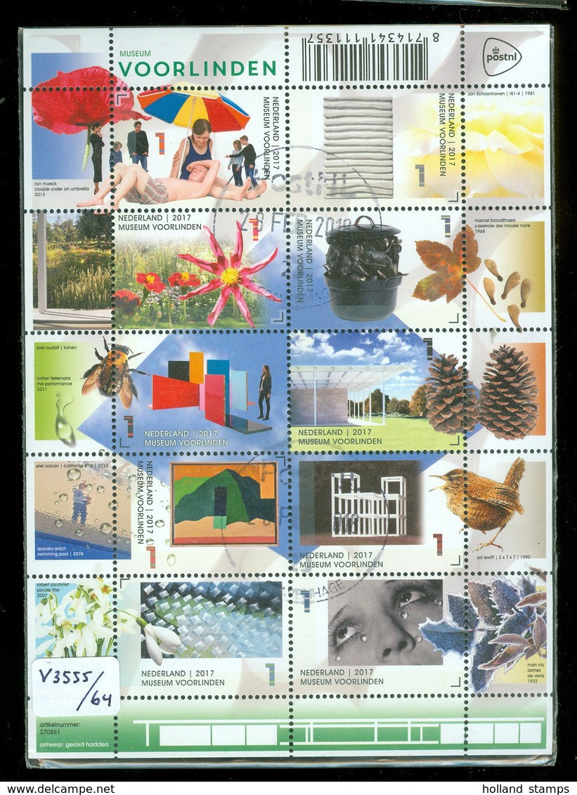 NEDERLAND * 2017 * NVPH V.3555-64 * VOORLINDEN  * BLOK *  POSTFRIS GESTEMPELD * C.W.  EURO 20.00 - Used Stamps