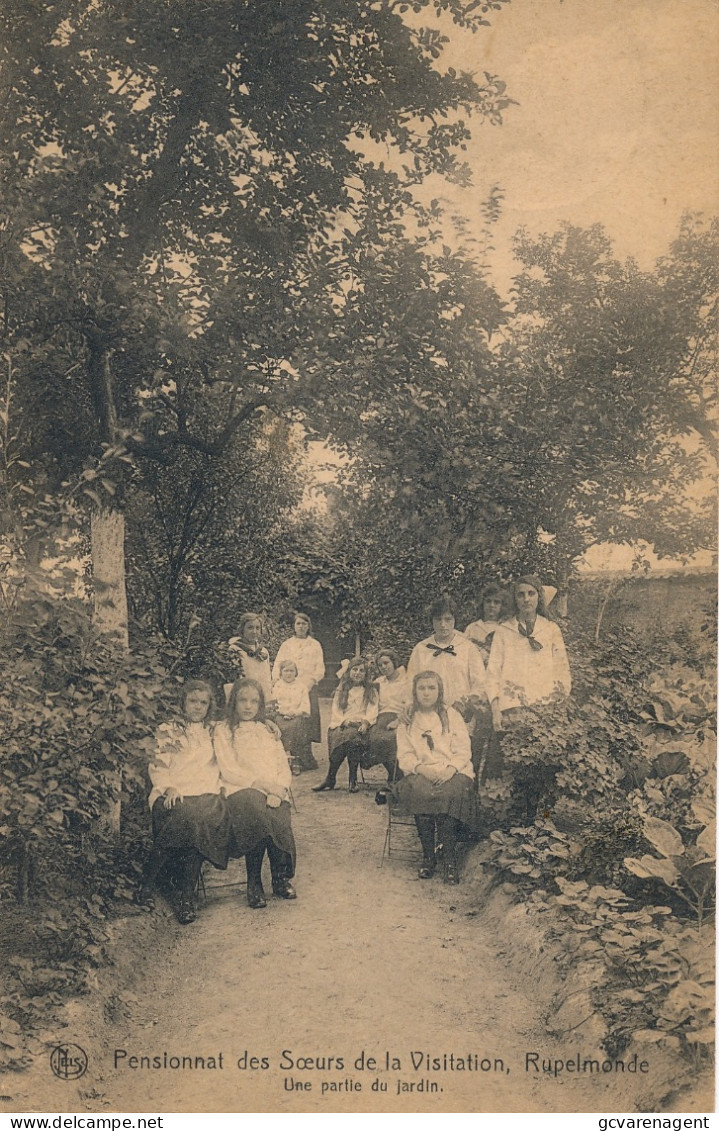 RUPELMONDE  PENSIONNAT DES SOEURS DE LA VISITATION   UNE PARTIE DU JARDIN             2 SCANS - Kruibeke