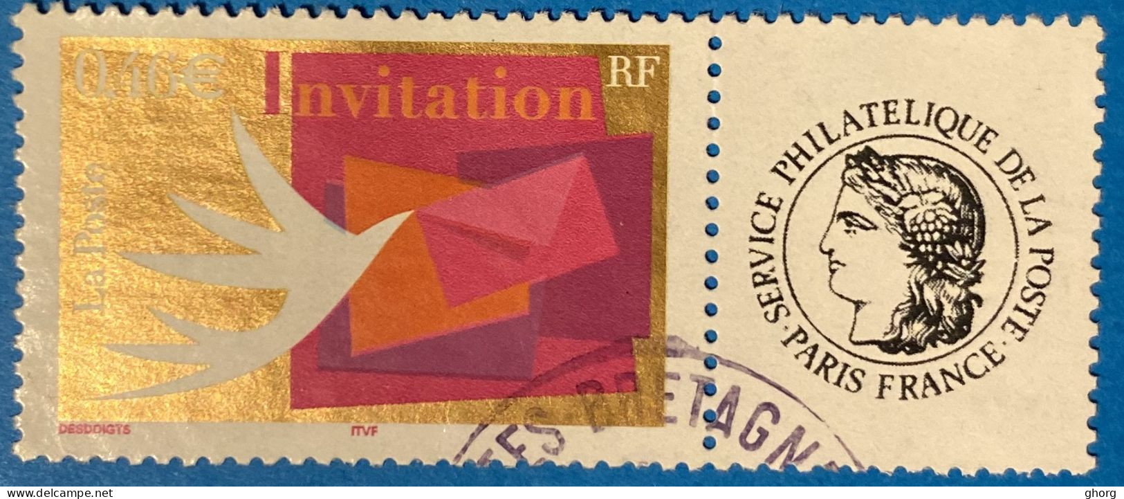 France 2002  : Timbre Pour Anniversaires N° 3479A Oblitéré - Used Stamps