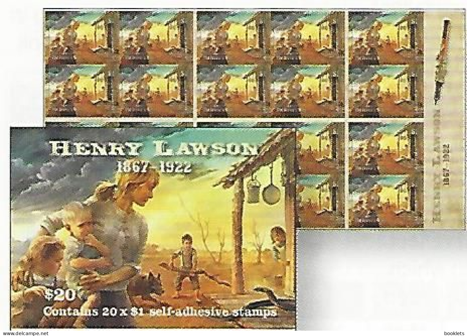 AUSTRALIA, 2017, Booklet 800, Henry Lawson, Writer And Poet - Postzegelboekjes