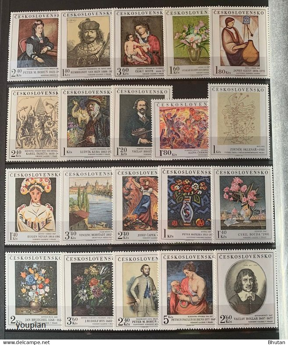 Czechoslovakia And Czechia 1966-2020, Art On Stamps, MNH Stamps Set - Neufs