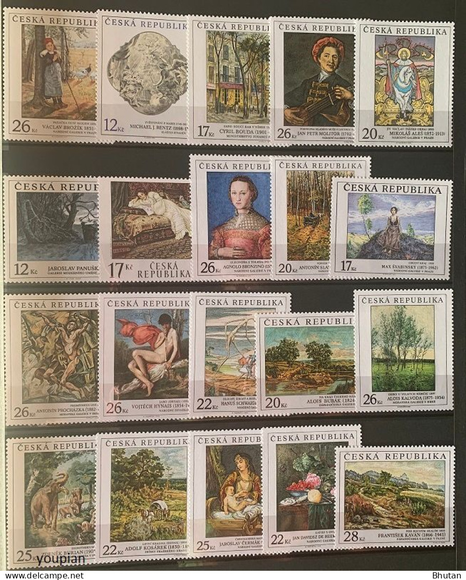 Czechoslovakia and Czechia 1966-2020, Art on Stamps, MNH Stamps Set