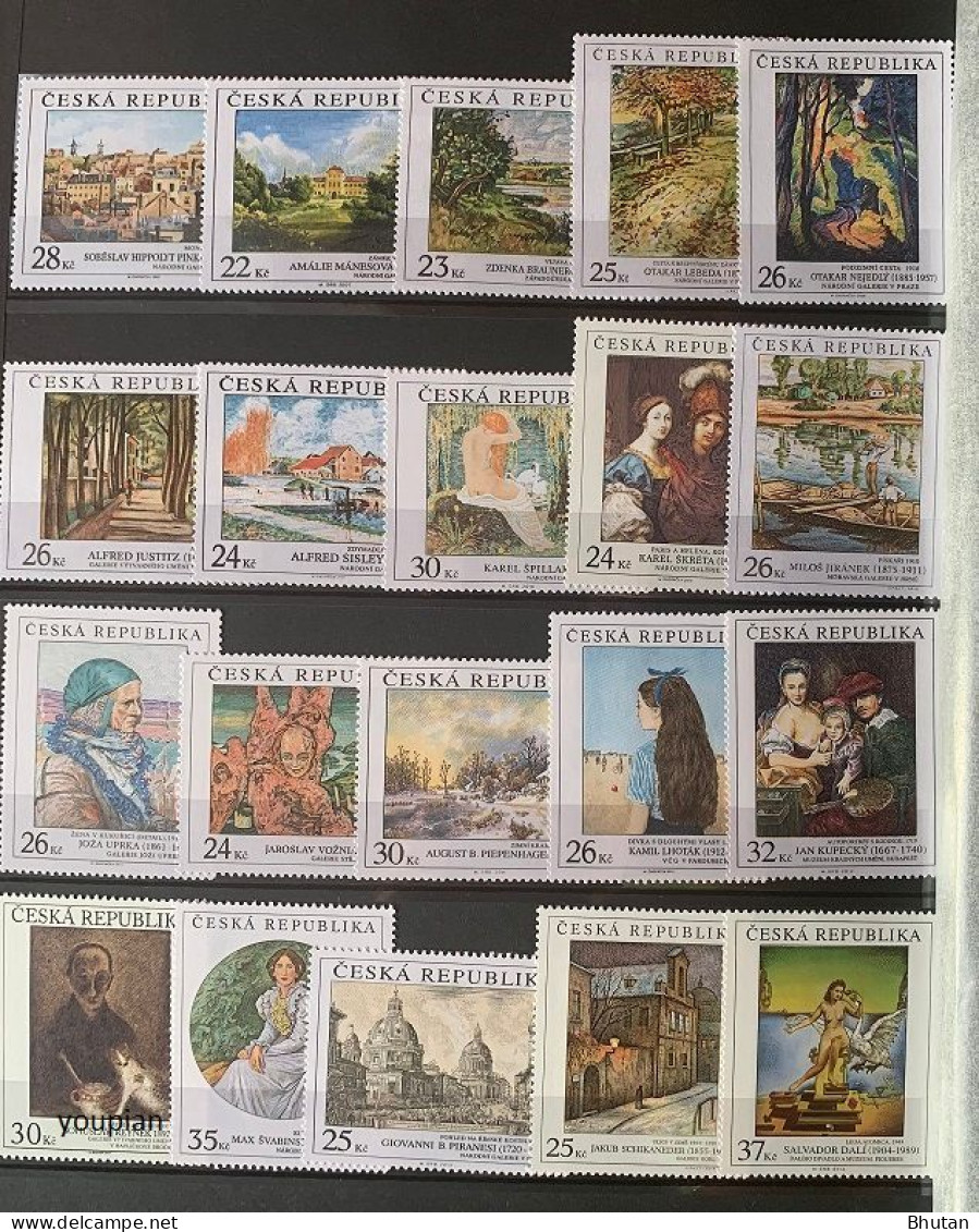 Czechoslovakia and Czechia 1966-2020, Art on Stamps, MNH Stamps Set