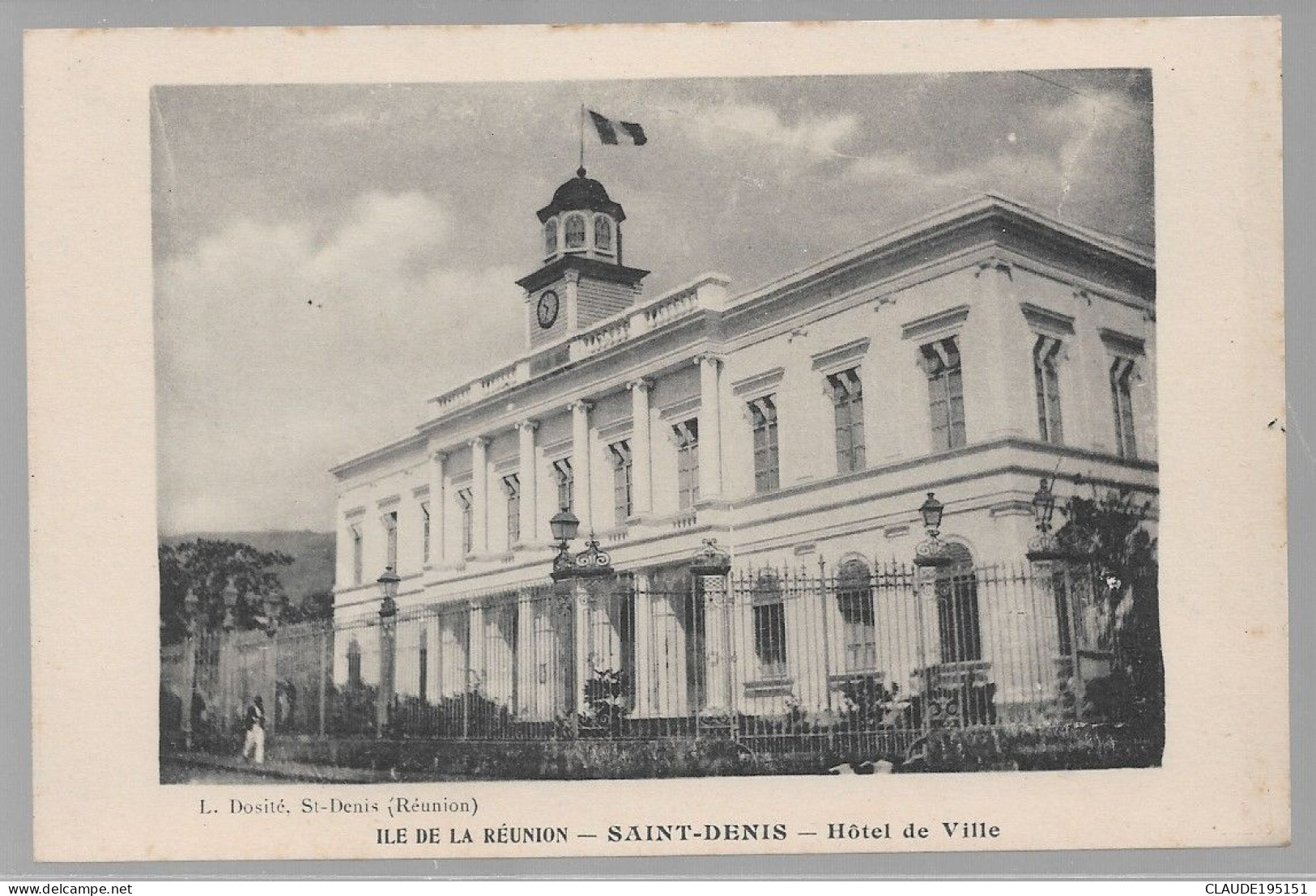 LA REUNION ST DENIS HOTEL DE VILLE    CPA NEUVE   (EDITEUR DOSITE ) - Saint Denis