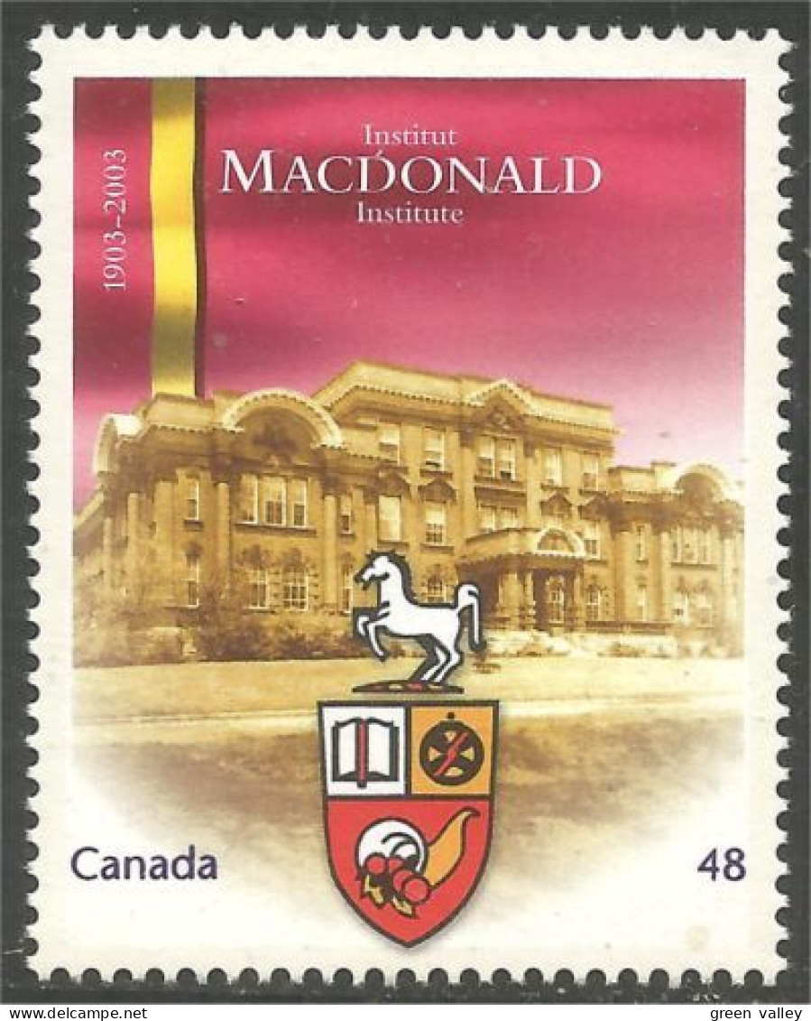 Canada Institut Macdonald Institute Coat Of Arms MNH ** Neuf SC (C19-76b) - Francobolli