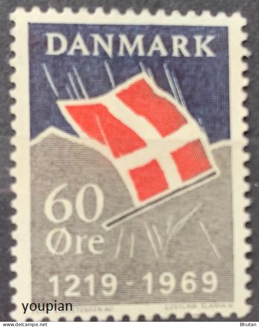 Denmark 1969, 750th Anniversary Of The Danish Flag, MNH Single Stamp - Neufs