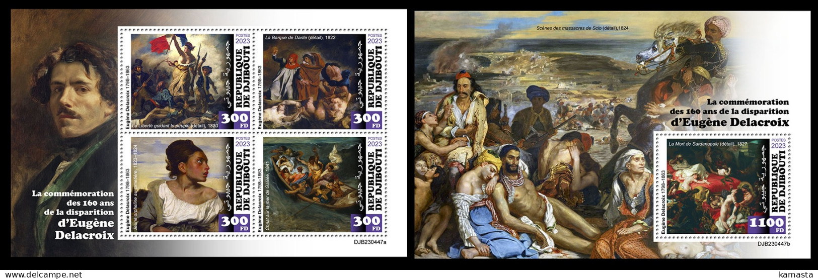Djibouti  2023 Eugene Delacroix. (447) OFFICIAL ISSUE - Impressionisme