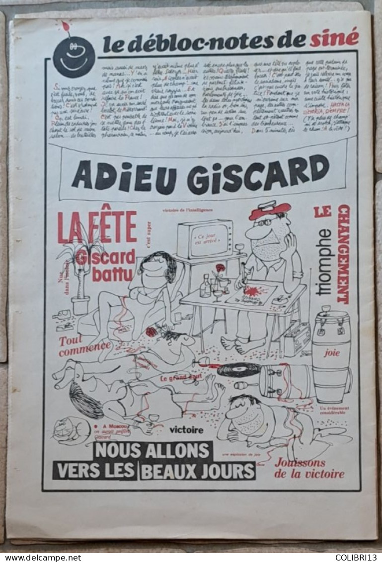 La SEMAINE DE CHARLIE N°1  MAI 1981 HISTORIQUE Victoire De La Gauche MITTERRAND Arrive GISCARD Part! La Semaine Se Subst - Sonstige & Ohne Zuordnung