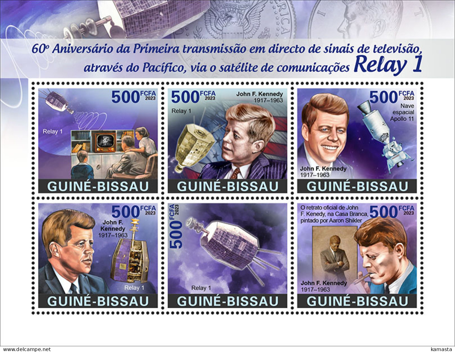 Guinea Bissau  2023 60th Of The First LiveTransmission Of Television. John F. Kennedy. (440a18) OFFICIAL ISSUE - Kennedy (John F.)