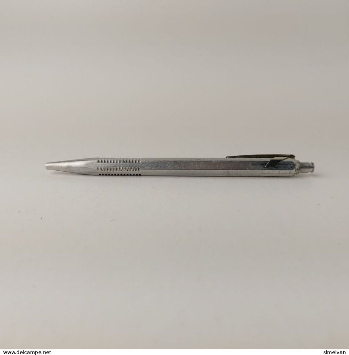 Vintage CRITERIUM 2707 Ballpoint Pen Blue Aluminum France Chrome Trim #5482 - Schrijfgerief