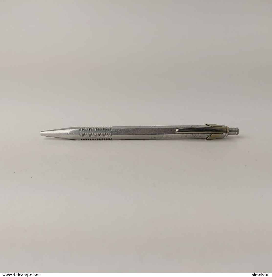 Vintage CRITERIUM 2707 Ballpoint Pen Blue Aluminum France Chrome Trim #5482 - Penne