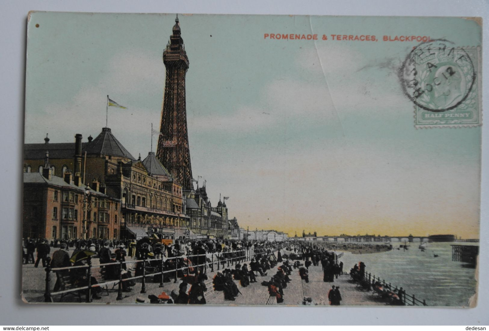 CPA Couleur 1912 Promenade & Terraces BLACKPOOL - NOV61 - Blackpool