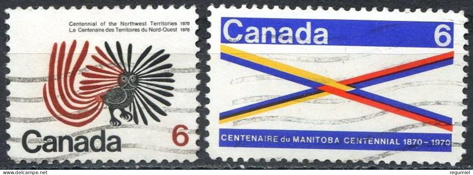 Canada U  426/427 (o) Usado. 1970 - Oblitérés