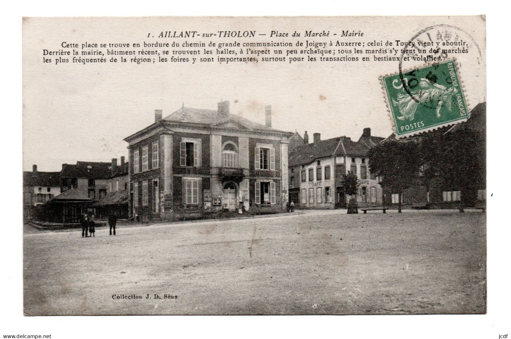 89 AILLANT SUR THOLON Place Du Marché - Mairie N° 1 - Coll JD - Ancienne Mairie - Aillant Sur Tholon