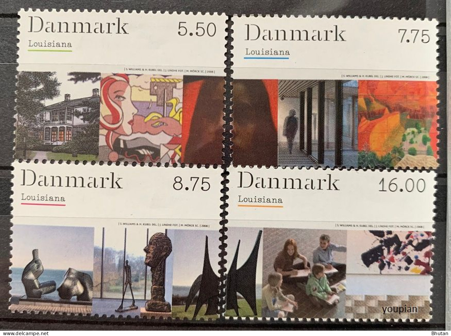 Denmark 2008, 50th Anniversary Of Art Museum Lousiana In Kopenhagn, MNH Stamps Set - Nuevos