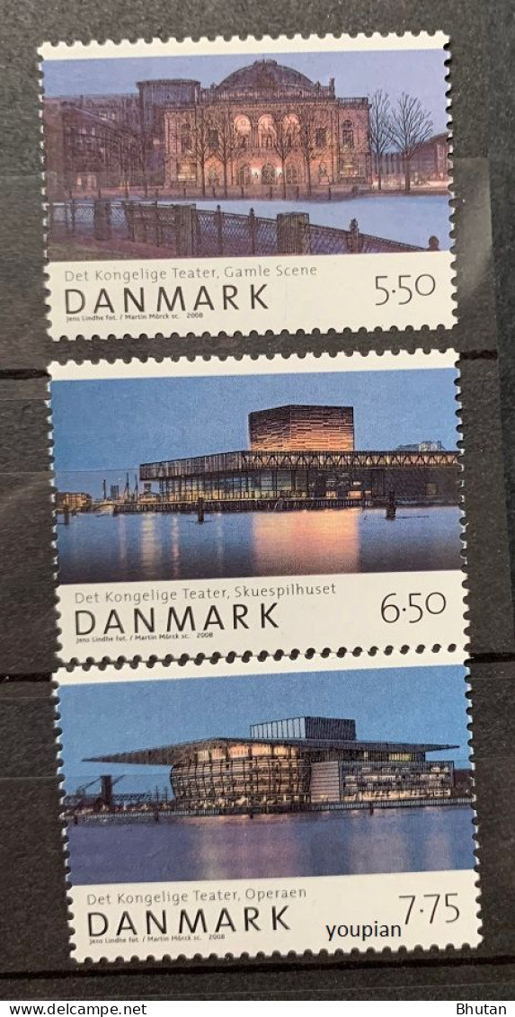 Denmark 2008, New Danish National Theater, MNH Stamps Set - Neufs