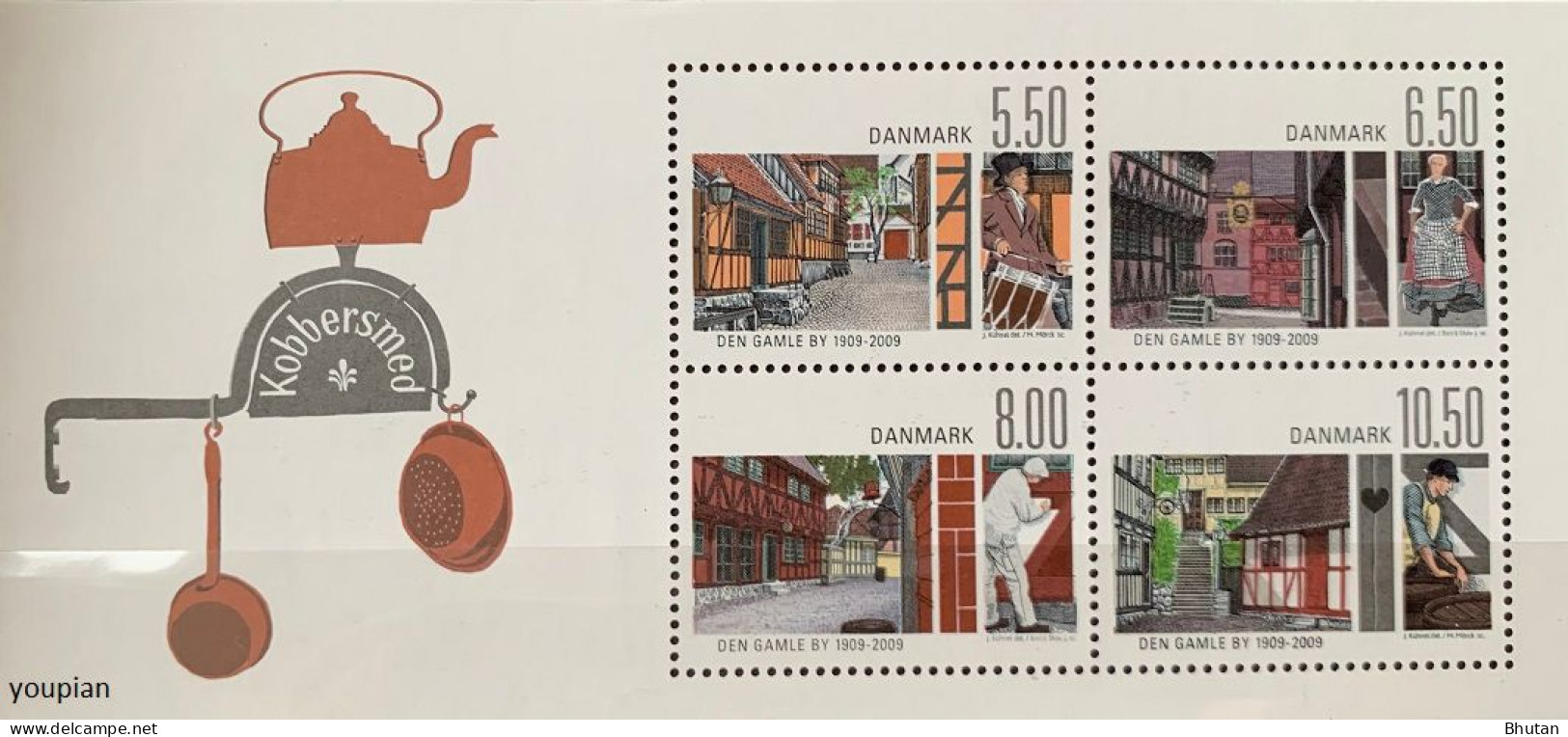 Denmark 2009, 100th Anniversary Of Open Air Museum Den Gamle By, MNH S/S - Neufs