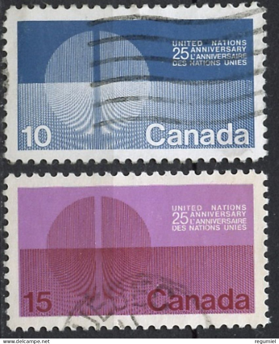 Canada U  434/435 (o) Usado. 1970 - Gebraucht