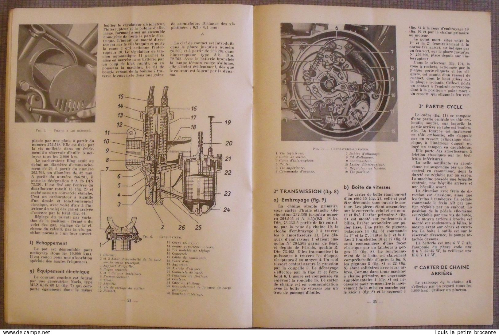 1 LIVRET "Revue technique MOTOCYCLISTE" . Sommaire :  Salon de Genève, les nouvelles BMW R24 ET R51/2, TRIUMPH T.W.N 250