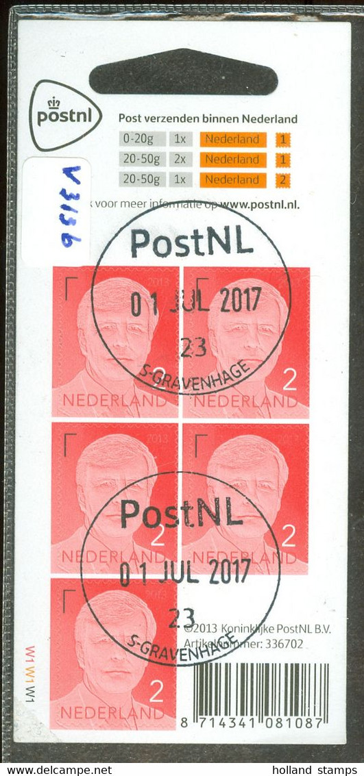 NEDERLAND 2013 * NVPH V 3136 * POSTZEGELBOEKJE 5 X 2 *  WILLEM-ALEXANDER * POSTFRIS GESTEMPELD * C.W. 20.00 - Used Stamps